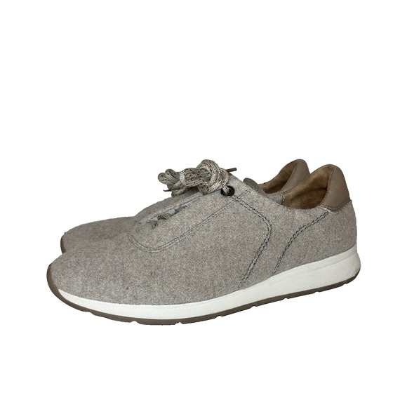 Paul Green Kalista Merino Wool Leather Taupe Brown Sneaker Women's US 8 UK 5.5 - Picture 1 of 16